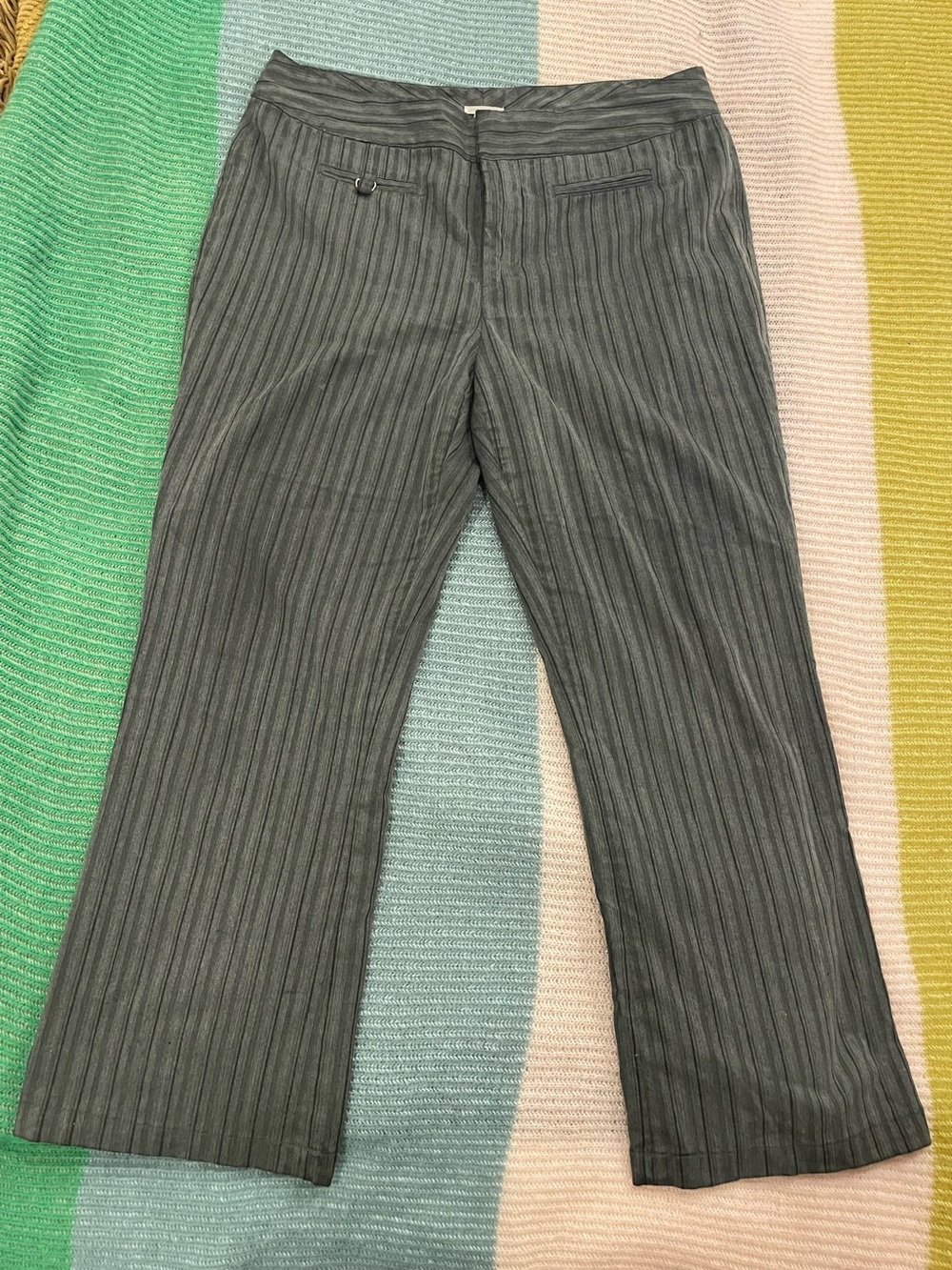 Cotton Ginny Gray Pinstripe Trousers